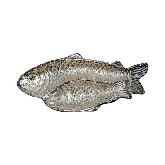 10.5" Silver Metal Fish Tray by Ashland®